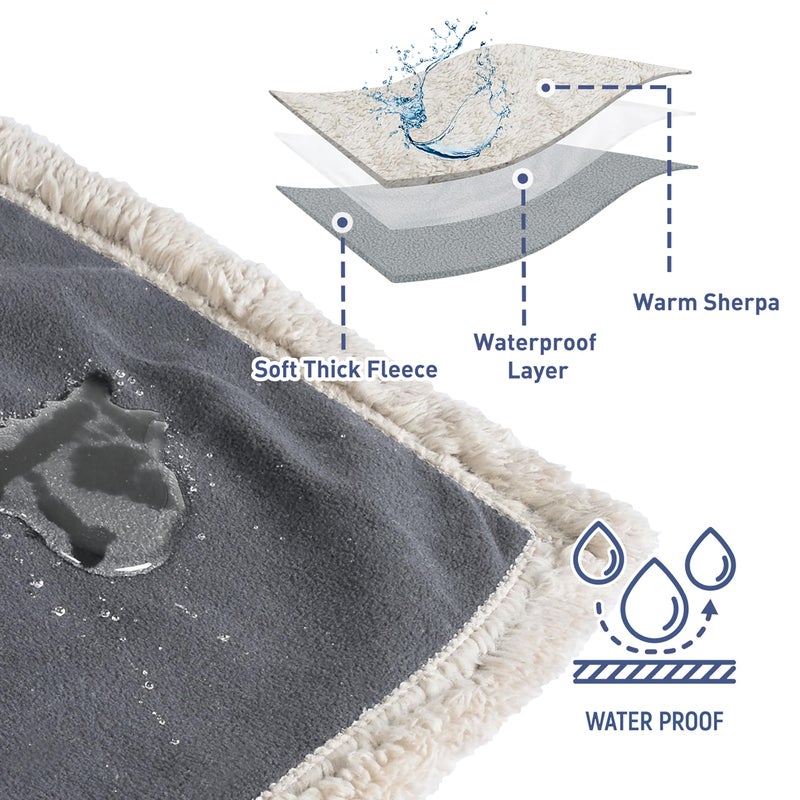 Kritter Planet Waterproof Dog Blanket, Reversible Water Proof Pet Blanket for Couch, Bed & Car, Washable Couch Covers for Medium Dogs - Protects Furniture from Fur, Dirt, and Accidents - Image 4